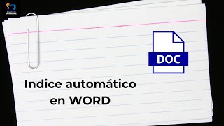 Como hacer un índice automático para trabajos presentaciones e informes en Word [upl. by Virg]