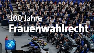 Festakt im Bundestag 100 Jahre Wahlrecht für Frauen in Deutschland [upl. by Iila]