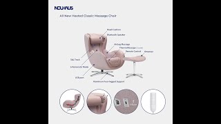 DIY Nouhaus Classic Massage Chair with Ottoman REVIEW [upl. by Remoh]