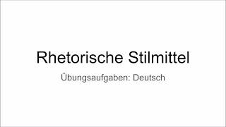 Übungen Rhetorische Stilmittel  Übungsaufgaben für die Schule Deutsch [upl. by Marcellina]