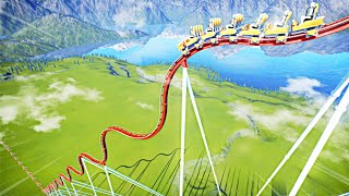 Wave Roller Coaster Drop from the Sky  Planet Coaster [upl. by Morra]