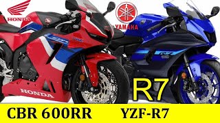 Honda CBR600RR vs Yamaha YZFR7  Compare Yamaha YZFR7 And Honda CBR600RR  2024 [upl. by Nrobyalc]