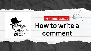 How to write a comment  spielend leicht auf Englisch argumentieren [upl. by Jinny82]