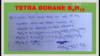 PREPARATION PROPERTIES AND STRUCTURE OF TETRABORANE AND PENTABORANE [upl. by Yblehs]