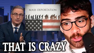 John Oliver On Trumps Campaign For Mass Deportation  Hasanabi Reacts [upl. by Ivel]