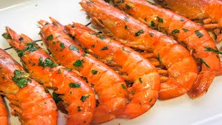 Langostinos o gambas a la plancha con ajo y perejil [upl. by Sardella917]