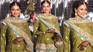 Gauhar Khan  Zaid Reception Nigar Khan looks in Green Sharara  Shudh Manoranjan [upl. by Truelove289]