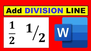 How to Add Division Line in Word  How to Put Division Line in Word [upl. by Waldemar]