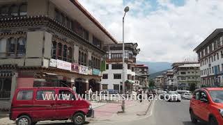 Walk through the largest city and capital of Bhutan  Thimphu [upl. by Aisital637]