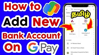 Adding Bank accounts on gpay in tamil [upl. by Annirtak853]