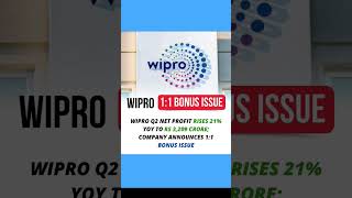 Wipro bonus shares  wipro stocks shots wiproshare sharemarketbonusshare jrkinvestmentassets [upl. by Sapphera]