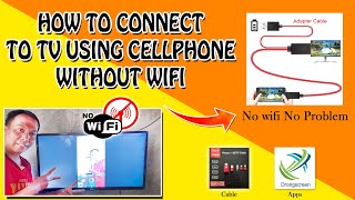 HOW TO CONNECT TO TV USING CELLPHONE WITHOUT WIFI [upl. by Zalea]