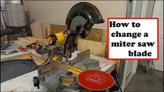 How to change a miter saw blade  Dewalt DWS779 [upl. by Wolsniw514]