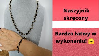 DIY TUTORIAL Jak zrobić naszyjnik SKRĘCONY naszyjnikskrecony beadednecklace handmade tutorial [upl. by Konrad]