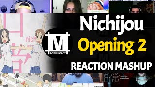 Nichijou Opening 2  Reaction Mashup [upl. by Cary]