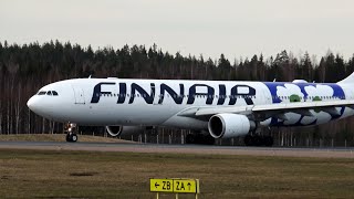 Close Up Plane Spotting From Helsinki Vantaa Airport EFHKHEL [upl. by Shafer]