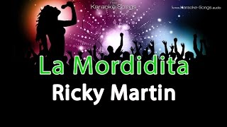 Ricky Martin quotLa Mordiditaquot Instrumental Karaoke Version with vocals and lyrics [upl. by Schecter643]