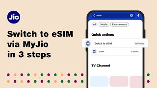 Switch to eSIM via MyJio App in 3 Steps  JioCare [upl. by Lesde733]