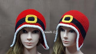 Cómo tejer Gorro Navideño paso a paso  Gorro Santa Claus a crochet [upl. by Iturk948]