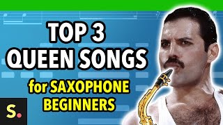 3 Easy Queen Songs for Beginner Saxophone  Saxplained [upl. by Lewan]