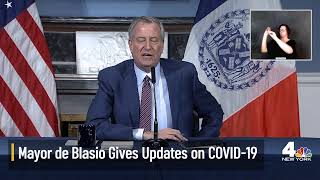 Mayor De Blasio Updates on NYC Coronavirus Response [upl. by Haduj622]