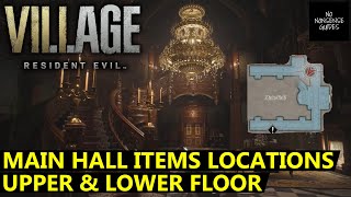 Resident Evil Village Main Hall Items  All Locations  Upper amp Lower Floor [upl. by Seel]