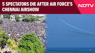 Chennai Marina Air Show  5 Spectators Die After Air Forces Chennai Airshow [upl. by Maghutte138]