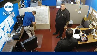 ABC News obtains video of police raid on Kansas newspaper  WNT [upl. by Acinimod]