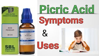 Picricum Acidum homeopathy medicine Symptoms amp Uses  Homeopathic master [upl. by Sal438]