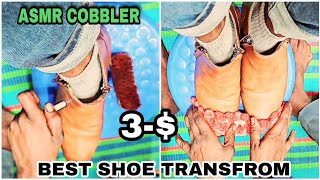 Asmr Cobbler 100 Shoe Transform By Cobbler Ashok Good Asmr Brush Sound Ready to Sleep 💤 😴 [upl. by Wivinah]