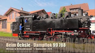 Öchsle  Dampflok 99 788  in Ochsenhausen 1 Sept 2024 train dampflok öchsle ochsenhausen [upl. by Emma]