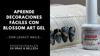 Decoraciones fáciles con Blossom Art Gel│VIDEO TUTORIAL │PROFESIONALES EN UÑAS Y BELLEZA [upl. by Yraeg]