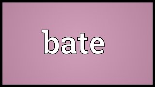 Bate Meaning [upl. by Emersen]