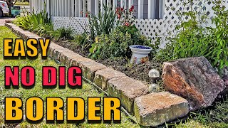 EASY NO DIG BORDER FOR YARD OR GARDEN [upl. by Jahncke]