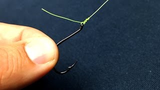 How to Tie On Fishing Hooks  Easiest Knot [upl. by Legnalos]