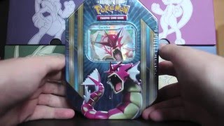 Opening Pokemon Karten Garados Ex Trio Champion Power Tin Box Booster Packs deutsch  german [upl. by Dranyar]