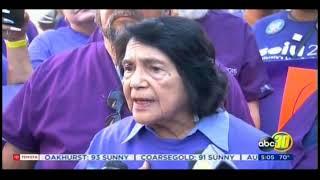 KFSN ABC30  Caregivers Protest  5am Fresno CA 8212019 [upl. by Ydiarf]