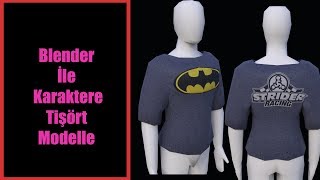 Blender İle Karaktere Tişört Modelle [upl. by Silin]