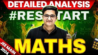 JEE Main 2024  Detailed Analysis of MATHS 🔥 EASY या DIFFICULT  EXAM PATTERN ❓ [upl. by Grove]