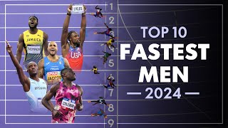 Year End Review 2  Top 10 FASTEST MEN 2024 [upl. by Nnaycnan]