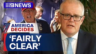 Scott Morrison reacts to early election results  9 News Australia [upl. by Giannini275]