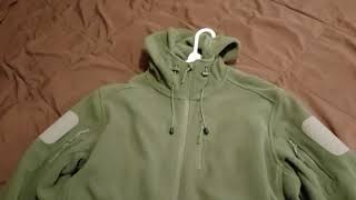 TACVASEN Tactical Fleece Hoodie Heavyweight Fullzip Olive 50 Amazoncom Video Review [upl. by Osugi988]