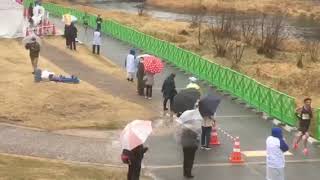 Kyoto Marathon 2023 First View From Imadegawa Bridge [upl. by Cerracchio504]