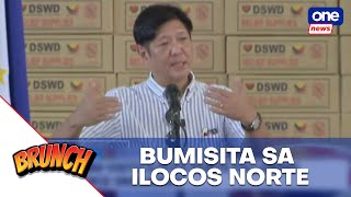 Brunch  PBBM visits Ilocos Norte following Marces onslaught [upl. by Ahsimal]