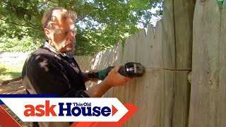 How to Replace a Rotted Fence Post  Ask This Old House [upl. by Nitsirk]