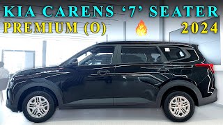 KIA Carens Premium O 2024  Second Base  Features  Price  Mileage  Interior  Exterior [upl. by Reppart]