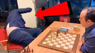 Chess Master loses and FALLS out of his chair [upl. by Petra]