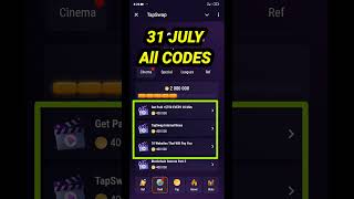 TapSwap 31 July All Mission Code  TapSwap Code Today  Today TapSwap Video Code 31 July [upl. by Hawthorn]