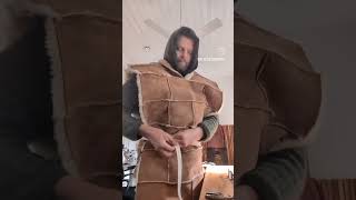 sheepskin bedroll and vest patchwork [upl. by Ardys]