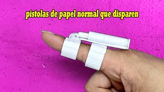 Origami Armas  Como Hacer Pistolas De Papel Normal Que Disparen [upl. by Knudson340]